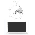 Store latéral gris clair 370cm pour pergola bioclimatique en aluminium X-METAL