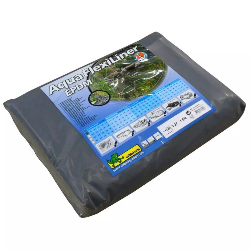 Bâche EPDM 5x3,37m épaisseur 0.6mm pour bassin de jardin - Ubbink