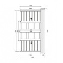 Abri de jardin Stockholm 8,91m² en bois massif 28mm avec double porte - SOLID