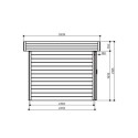 Abri de jardin Stockholm 8,91m² en bois massif 28mm avec double porte - SOLID