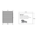 Abri de jardin Salerno 11,76m² en bois traité autoclave 19mm avec terrasse couverte - SOLID