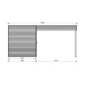 Abri de jardin Potenza 5,94m² en bois traité autoclave 19mm avec terrasse couverte - SOLID