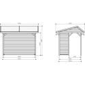 Pavillon de jardin Ronsburg 6m² en bois traité autoclave avec panneaux pré-montés - SOLID