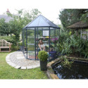 Serre de jardin hexagonale en alu et polycarbonate 5,26m² Oasis™ Grey – Canopia