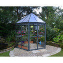 Serre de jardin hexagonale en alu et polycarbonate 5,26m² Oasis™ Grey – Canopia
