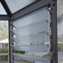 Serre de jardin hexagonale en alu et polycarbonate 5,26m² Oasis™ Grey – Canopia