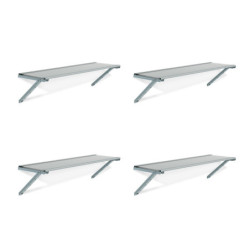 Étagères en polycarbonate – kit de 4 – pour abri de jardin – Canopia