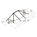 Auvent marquise en polycarbonate 4mm Lily XL™ 2130 – Canopia