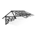 Auvent marquise en polycarbonate 4mm Lily XL™ 3600 – Canopia