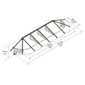Auvent marquise en polycarbonate 4mm Lily XL™ 3600 – Canopia