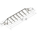 Auvent marquise en polycarbonate 4mm Lily XL™ 4700 – Canopia