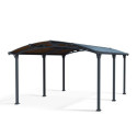 Carport en alu gris et polycarbonate 1 voiture 18,2m² Arcadia™ 5000 – Canopia