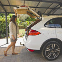 Carport en alu gris et polycarbonate 1 voiture 23,3m² Arcadia™ 6400 – Canopia