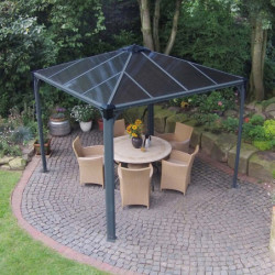 Pergola en aluminium et polycarbonate 295x295cm Palermo™ 3000 - Canopia