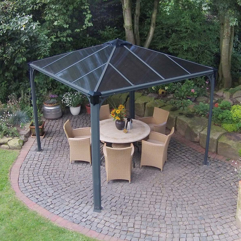 Pergola en aluminium et polycarbonate 295x295cm Palermo™ 3000 - Canopia