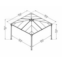 Pergola en aluminium et polycarbonate 360x360cm Palermo™ 3600 - Canopia