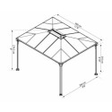 Pergola aluminium et polycarbonate 360x296cm Martinique™ 3600 - Canopia