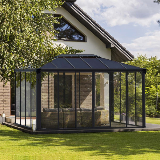 Pergola fermée en aluminium et polycarbonate Ledro 4300 - Canopia