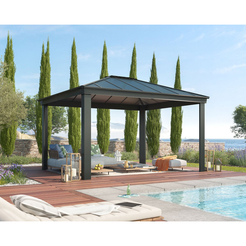 Tonnelle de jardin en alu et polycarbonate Dallas 4300 – Canopia