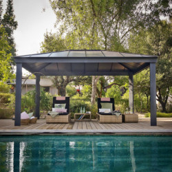 Tonnelle de jardin en alu et polycarbonate Dallas 4900 – Canopia