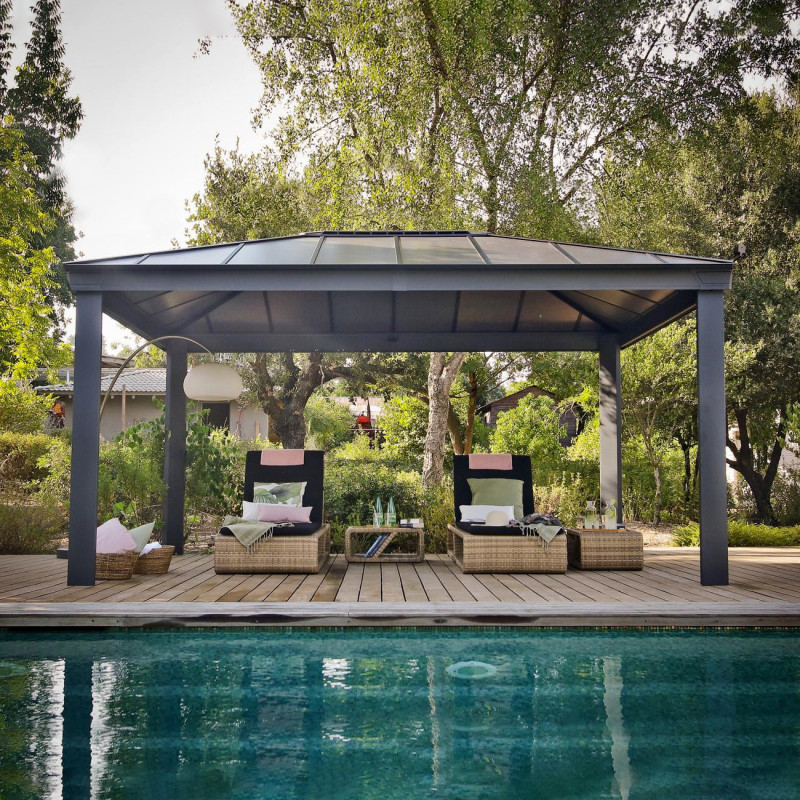 Tonnelle de jardin en alu et polycarbonate Dallas 4900 – Canopia