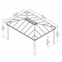 Tonnelle de jardin en alu et polycarbonate Dallas 4900 – Canopia