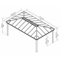 Tonnelle de jardin en alu et polycarbonate Dallas 6100 – Canopia