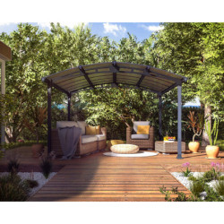 Tonnelle de jardin en alu et polycarbonate Tucson™ 4300 – Canopia