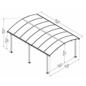 Tonnelle de jardin en alu et polycarbonate Tucson™ 5000 – Canopia