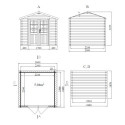 Abri de jardin en bois massif 6,25m² - madriers 28mm - Eden