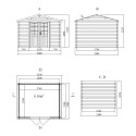 Abri de jardin en bois massif 7,5m² - madriers 28mm - Eden