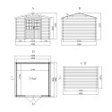 Abri de jardin en bois massif 9m² - madriers 28mm - Eden