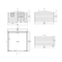 Abri de jardin en bois massif 16m² - madriers 28mm - Eden