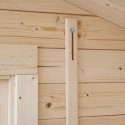 Abri de jardin en bois massif 9m² toit plat - madriers 28mm - Eden
