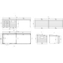 Abri de jardin en bois massif 24m² avec appentis - madriers 34mm - Eden