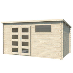Abri de jardin en bois massif 10m² - madriers 34mm - Eden