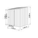 Abri de jardin en métal gris 2,3m² Cooper – ABSCO