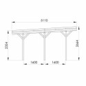 Carport double 31m² en bois autoclave PEFC Jean – Cerland