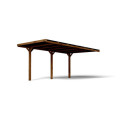 Carport adossable 16,4m² en bois autoclave PEFC Victor – Cerland