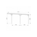 Carport adossable 16,4m² en bois autoclave PEFC Victor – Cerland