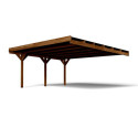 Carport double adossable 30,6m² en bois autoclave PEFC Victor – Cerland