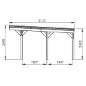 Carport double adossable 30,6m² en bois autoclave PEFC Victor – Cerland