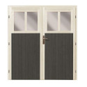 Abri de jardin adossé en bois gris terre 6,23m² Bomlitz 3 - Karibu