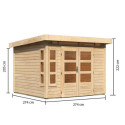 Abri de jardin en bois massif 7,50m² Kastorf 6 – Karibu