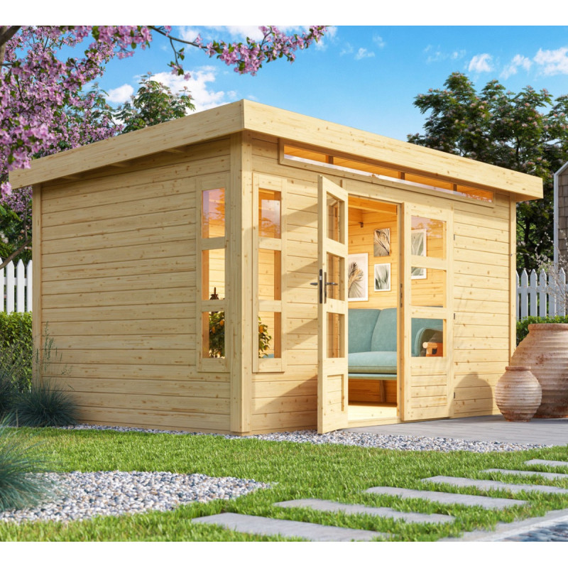 Abri de jardin en bois massif 8,88m² Kastorf 7 – Karibu