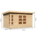 Abri de jardin en bois massif 8,88m² Kastorf 7 – Karibu