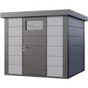 Abri en acier galvanisé gris clair 5,7m² Eleganto 2424 Telluria