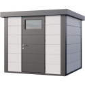 Abri en acier galvanisé gris blanc 5,7m² Eleganto 2424 Telluria