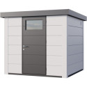 Abri en acier galvanisé blanc 5,7m² Eleganto 2424 Telluria