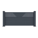 Clôture en aluminium anthracite 188,6xH.89cm FANCY TIME - X-Métal